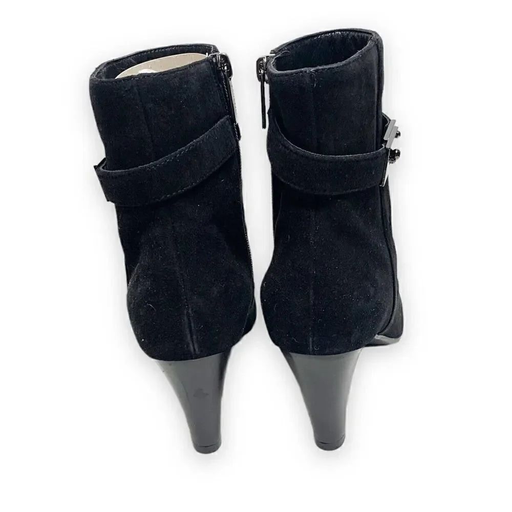 Aquatalia 'Danele' Weatherproof Almond Toe Suede Boot Black Women’s Size 7 (M16) - Picture 3 of 10